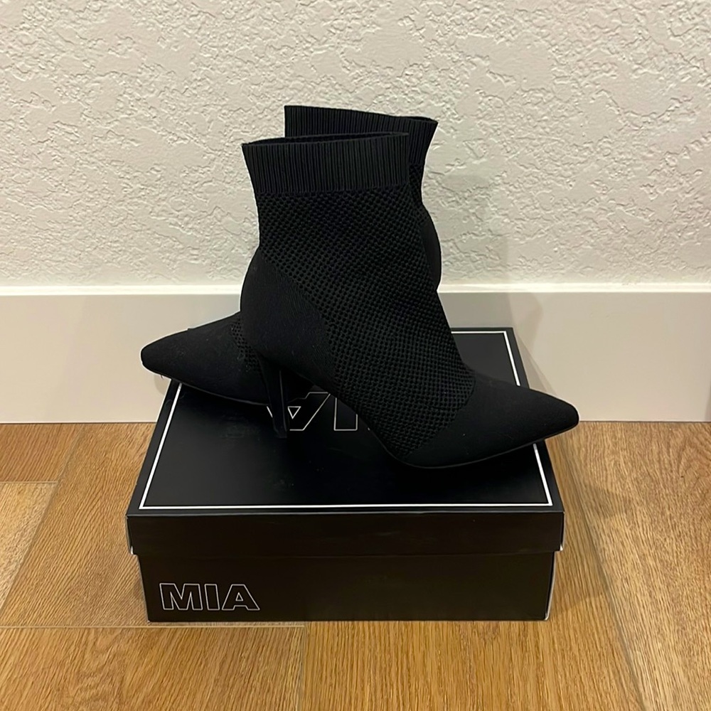 Black booties bought from Nordstrom, worn once, like new